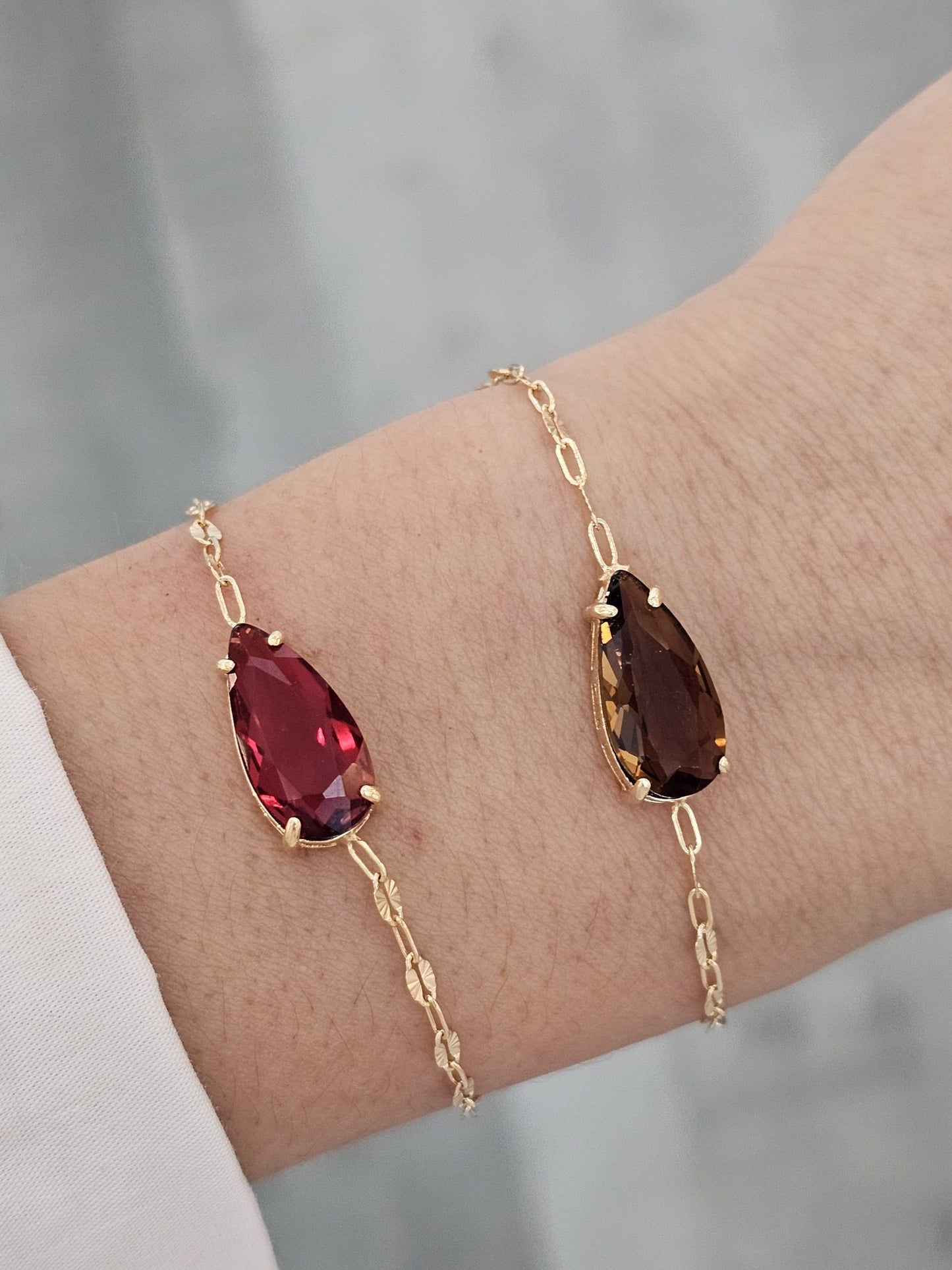 Conjunto Gota em Prata Banhada a Ouro