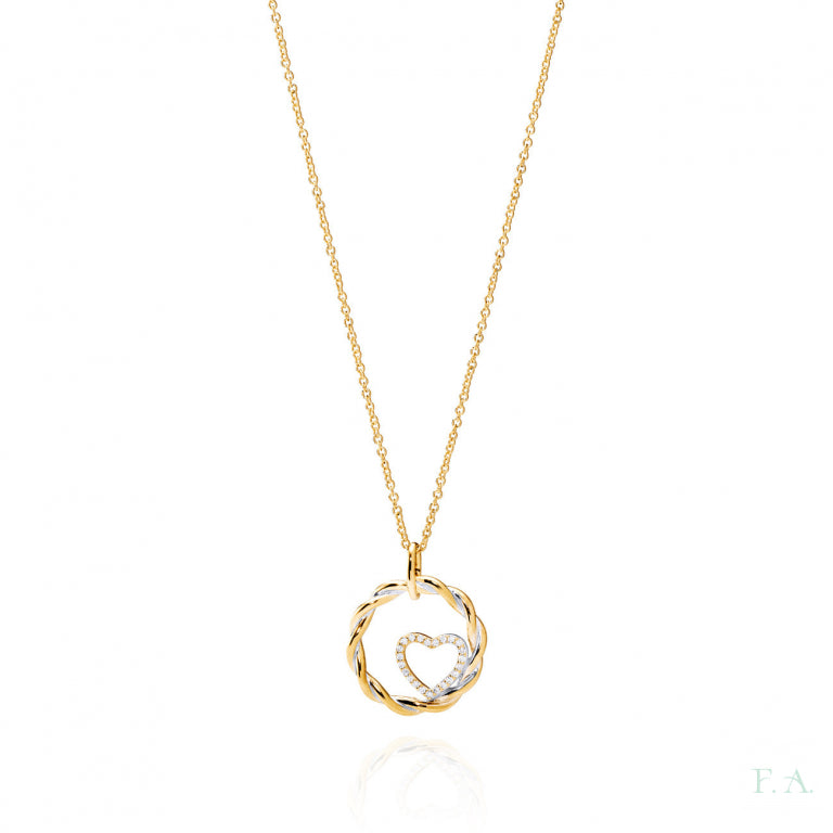 Colar com Zircónias Coração