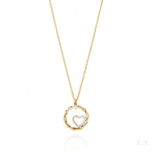 Colar com Zircónias Coração