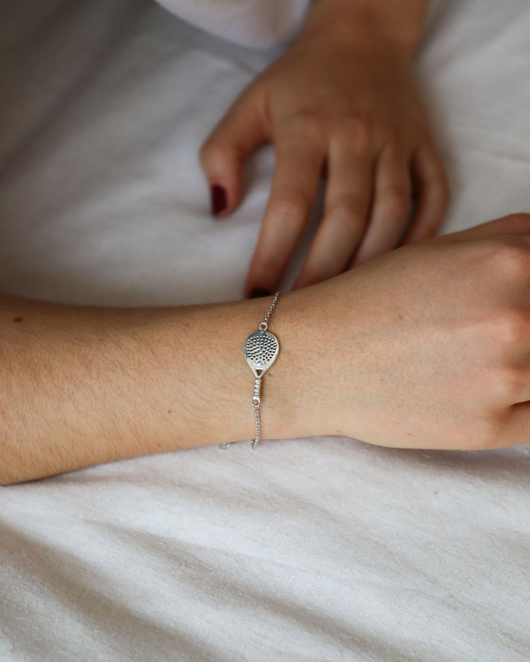 Pulseira Raquete de Padel em Prata de Lei - Peça Exclusiva