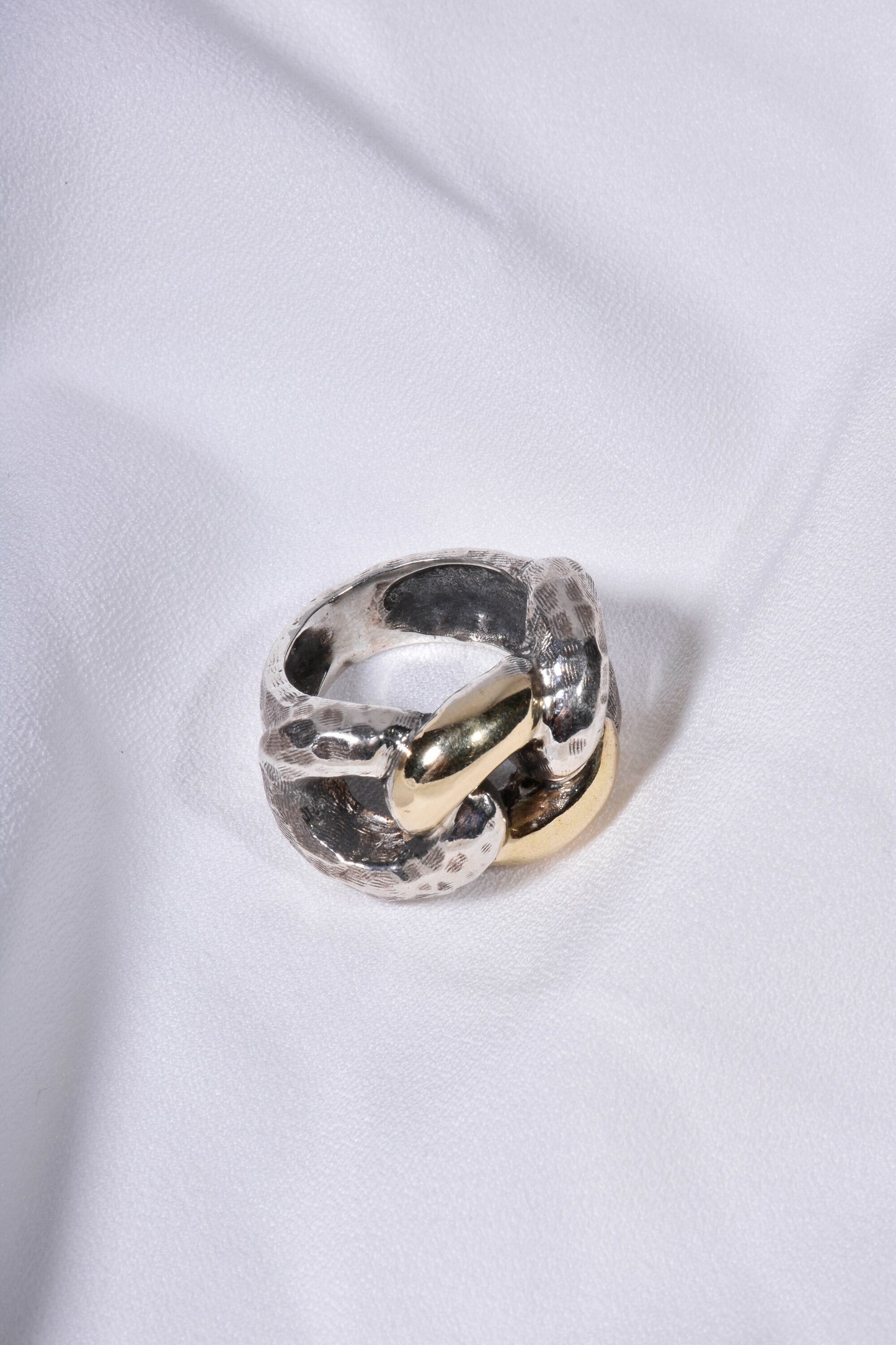 Conjunto Torcido em Prata e Ouro 9k