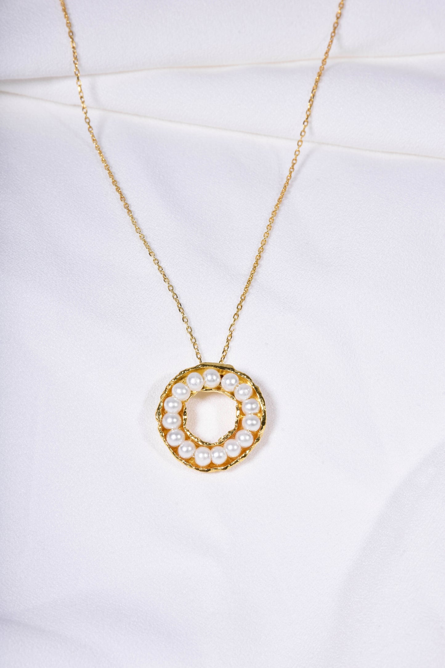 Conjunto Prata Banhada a Ouro e Pérolas