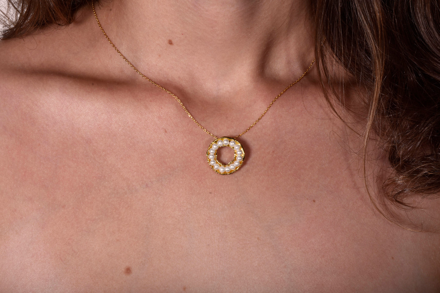 Conjunto Prata Banhada a Ouro e Pérolas