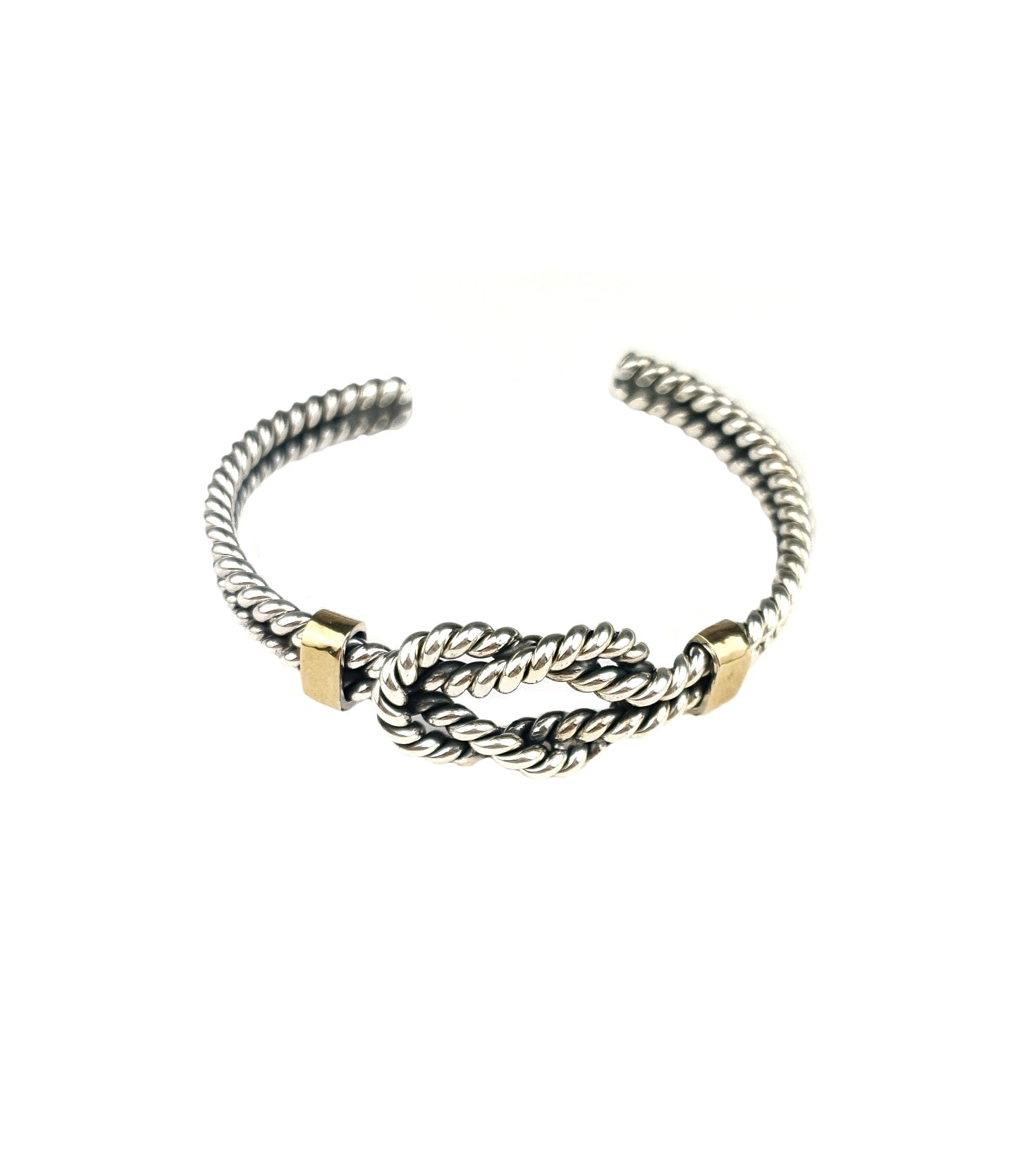 Conjunto Nó em Prata e Ouro de 9k