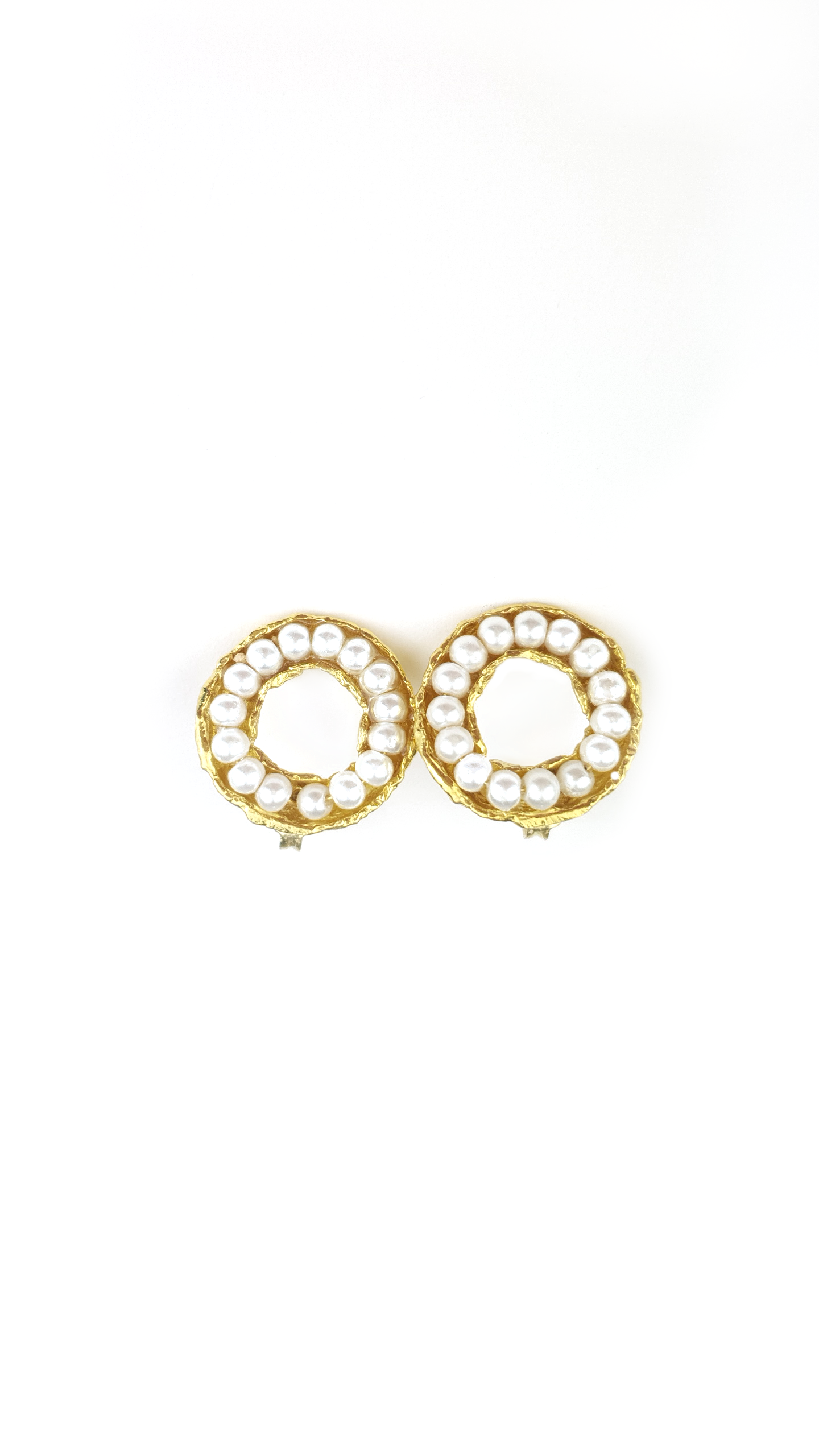 Conjunto Prata Banhada a Ouro e Pérolas
