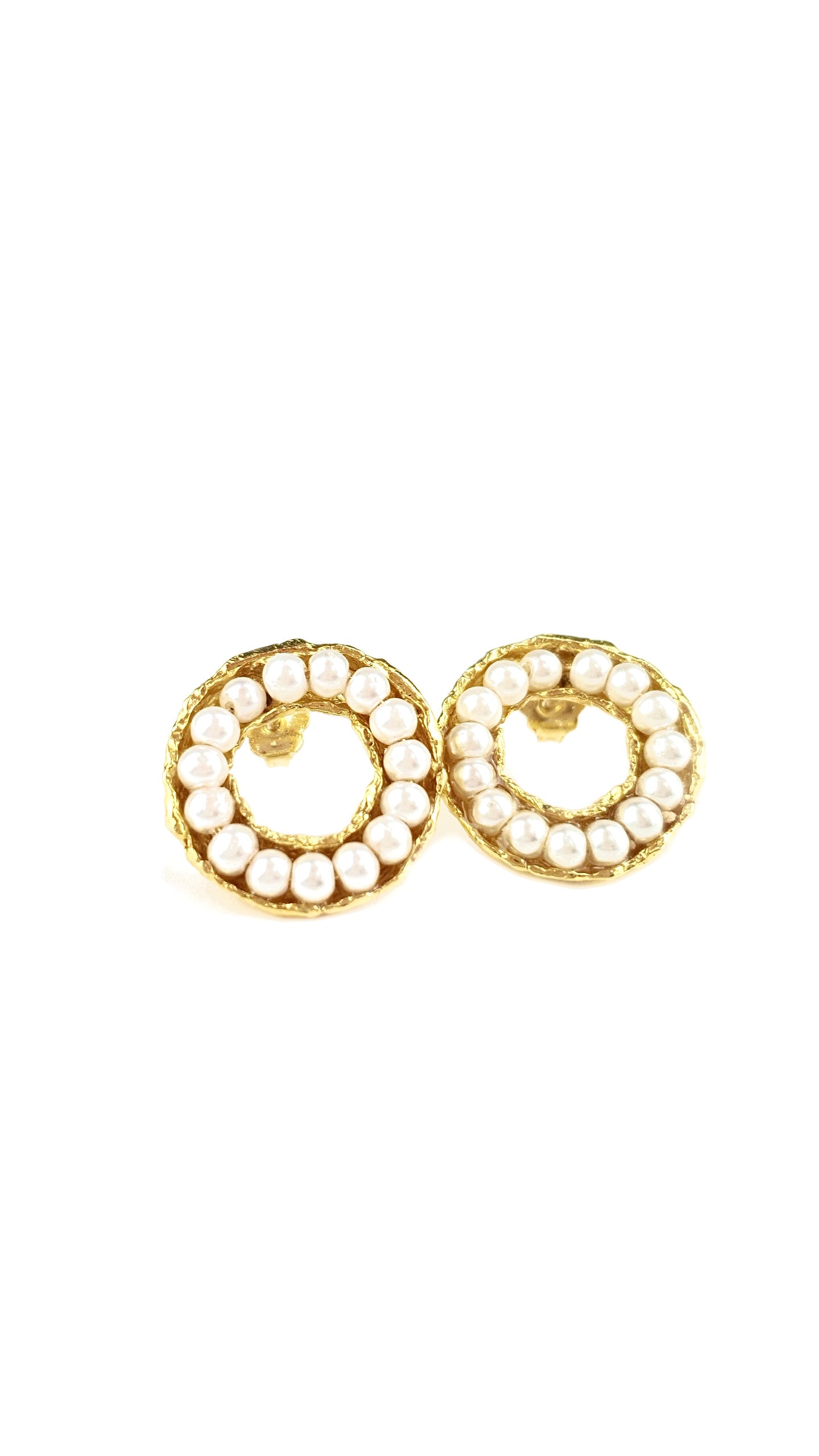 Conjunto Prata Banhada a Ouro e Pérolas