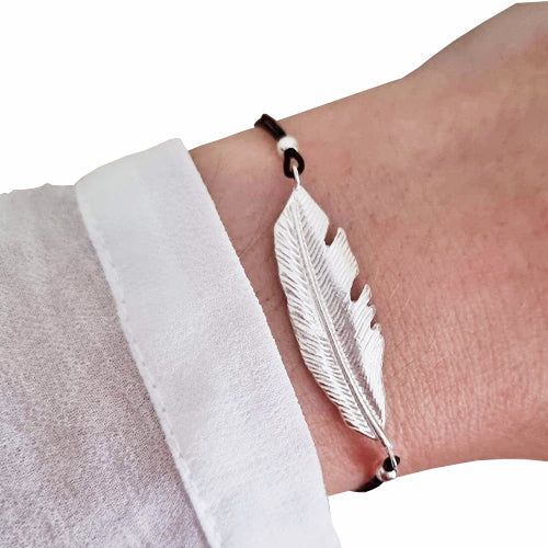 Pulseira Folha em Prata Dourada