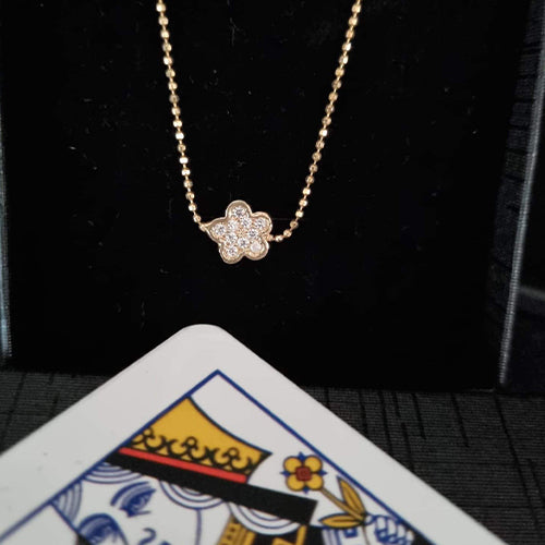 Colar Flor Cravado a Zircónias - You Love You Jewlery