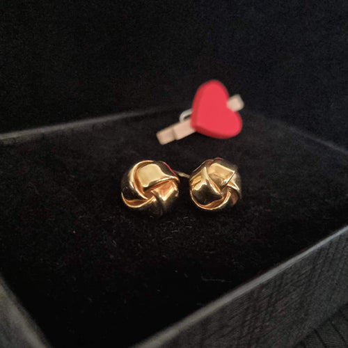 Brincos Nó em Prata Dourada - You Love You Jewlery