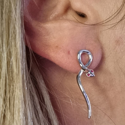 Brincos Serpente em Prata de Lei - Peça Exclusiva - You Love You Jewlery