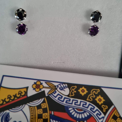 Brincos em Prata de Lei e Zicónia de Cor - You Love You Jewlery