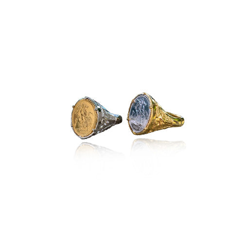 Anel Libra em Prata Dourada e Prateado - You Love You Jewlery
