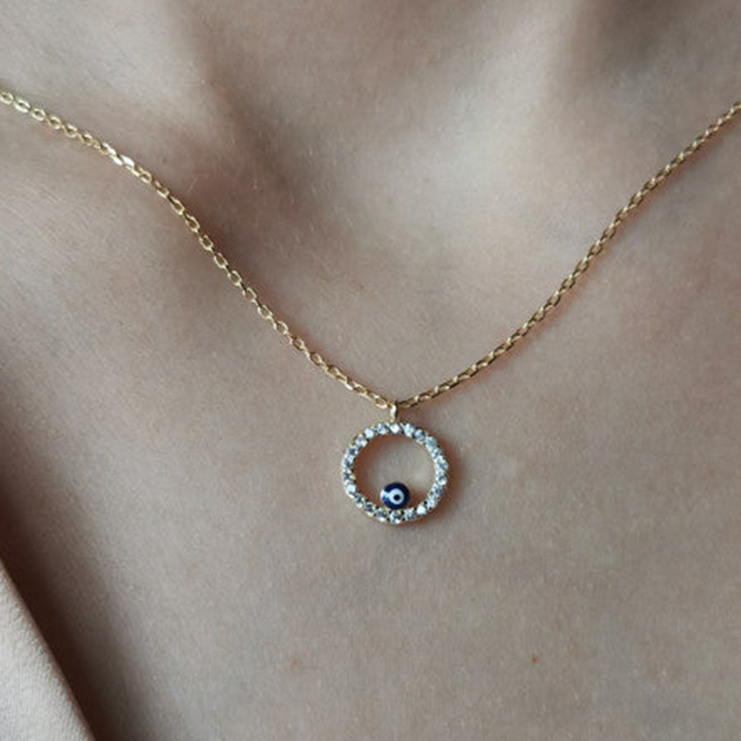 Colar Olho Turco com Zircónias - You Love You Jewlery