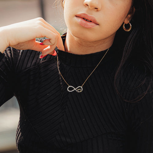Colar Infinito com Coração - You Love You Jewlery