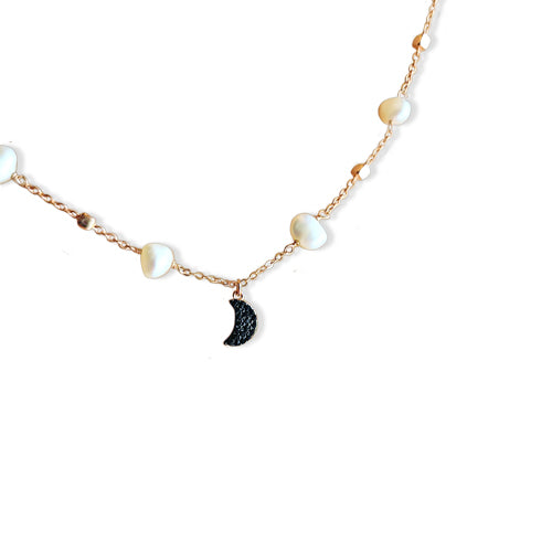 Colar Lua com Pérolas e Zircónias - Peça exclusiva - You Love You Jewlery