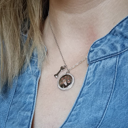 Colar Pata cravado com Zircónias - Peça Exclusiva - You Love You Jewlery