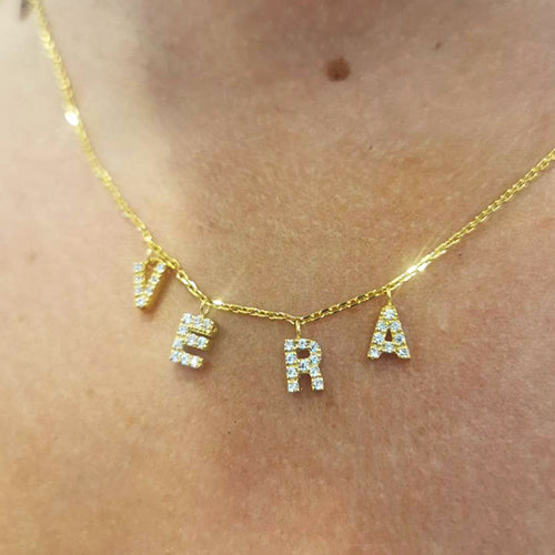 Colar Nome Cravado a Zircónias - You Love You Jewlery