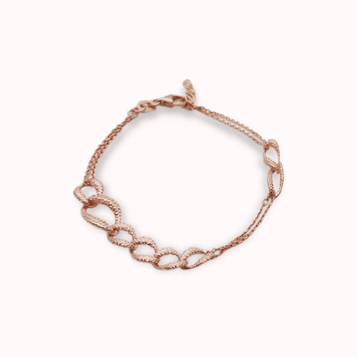Pulseira em Prata Dourada - You Love You Jewlery