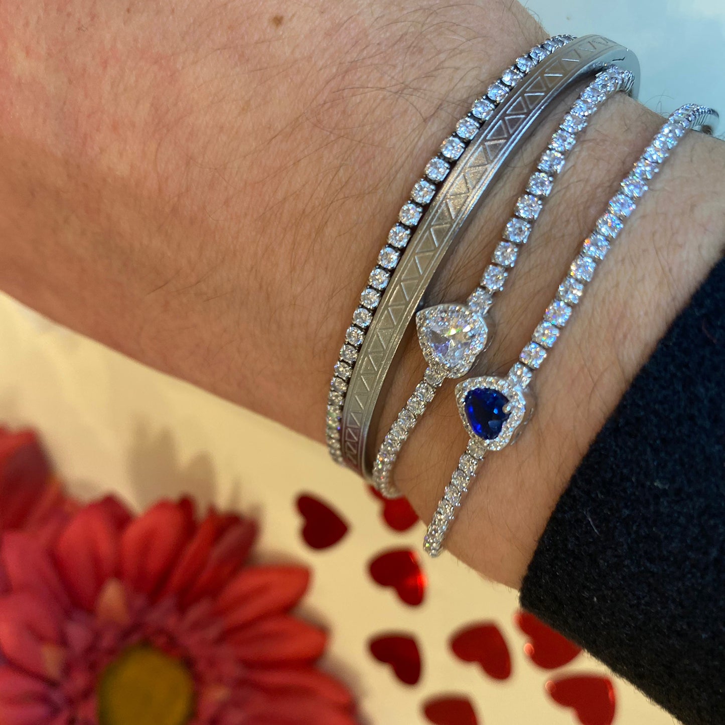 Pulseira Coração em Zircónias