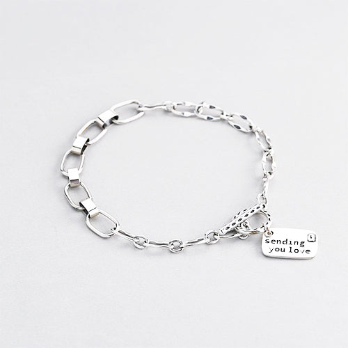 Pulseira Sending You Love em Prata de Lei - You Love You Jewlery