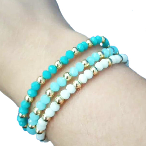 Pulseira em Prata Dourada e Pedras - You Love You Jewlery