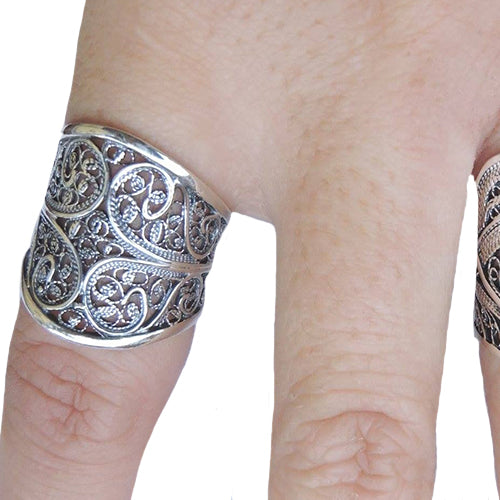 Anel Filigrana em Prata de Lei