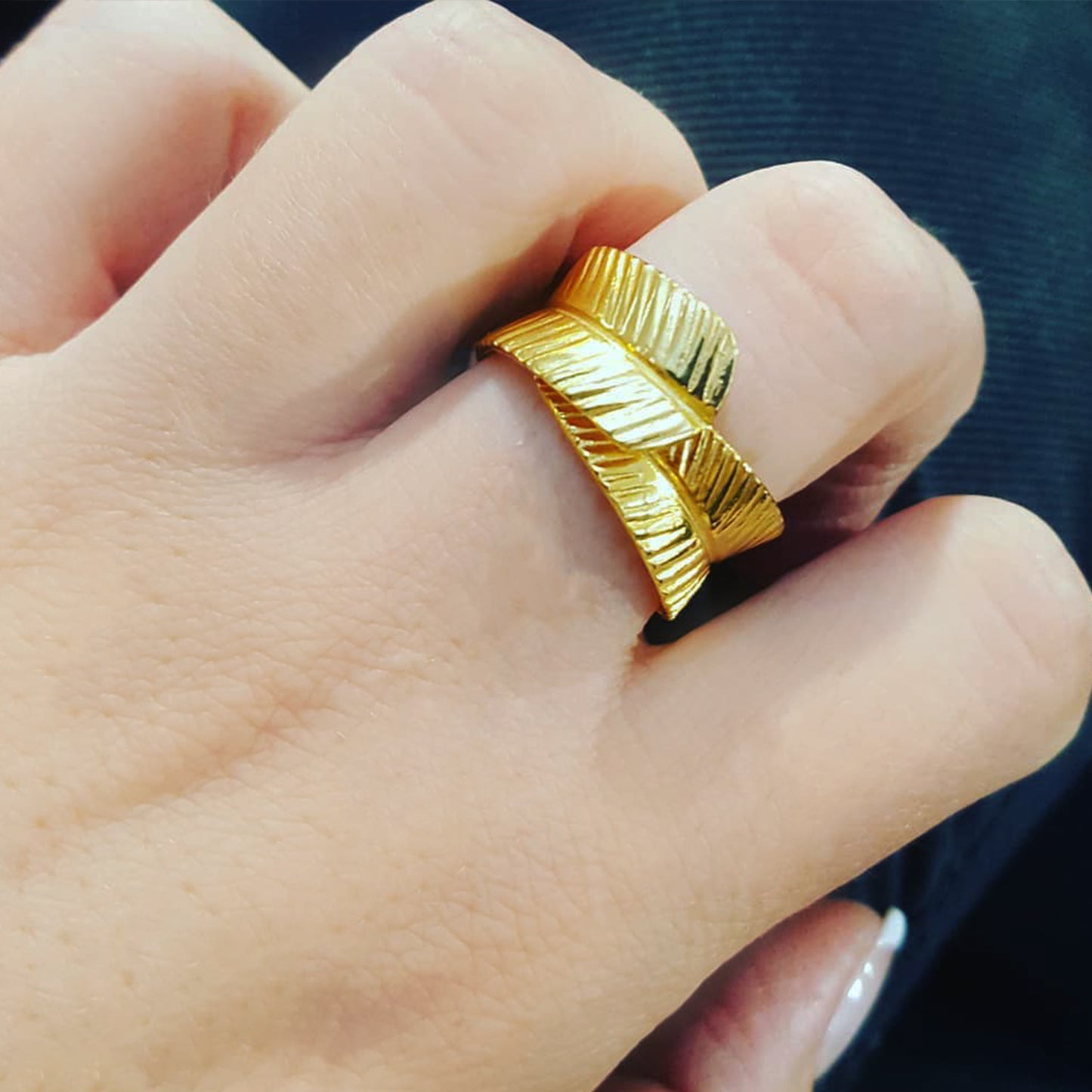 Anel Folha em Prata de Lei - You Love You Jewlery