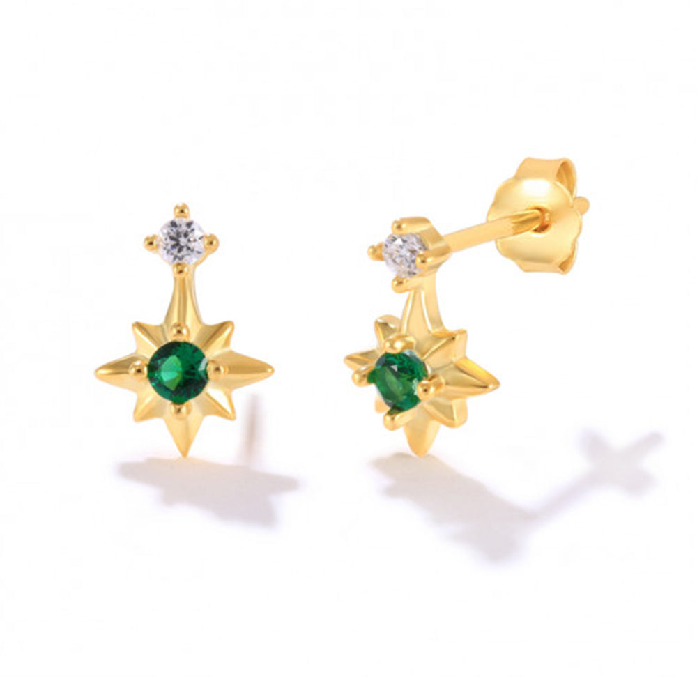 Brincos Estrelas em Prata Banhada a Ouro