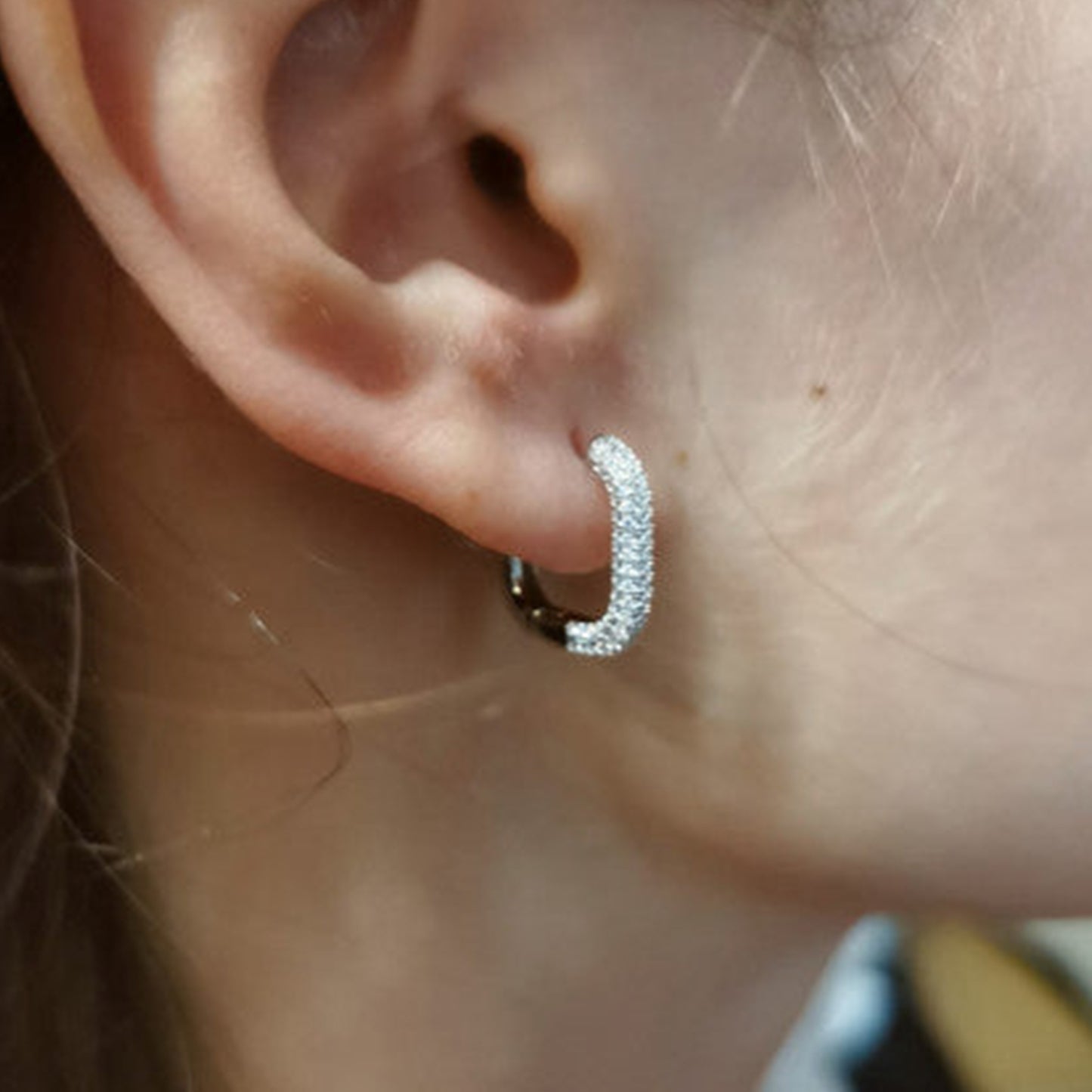 Argolas Quadradas com Zircónias - You Love You Jewlery