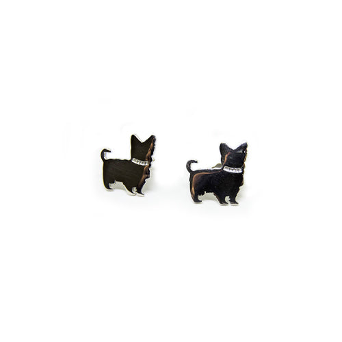 Brincos com Cães em Prata