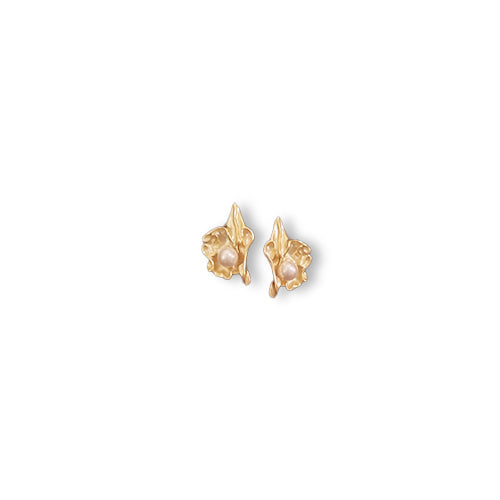 Brincos em Prata Dourada e Pérolas - Peça Exclusiva - You Love You Jewlery