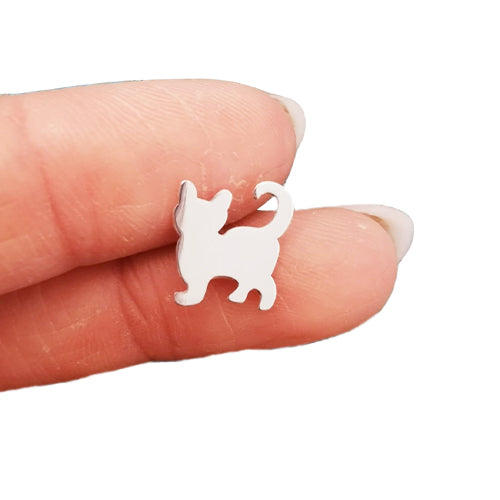 Brincos Gatos em Prata de Lei - You Love You Jewlery