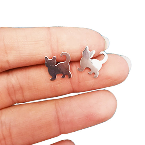 Brincos Gatos em Prata de Lei - You Love You Jewlery