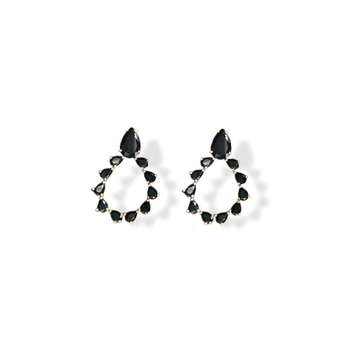 Brincos em Prata e Ónix - You Love You Jewlery