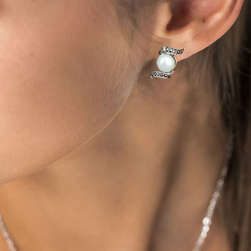 Brincos em Prata e Pérola - You Love You Jewlery