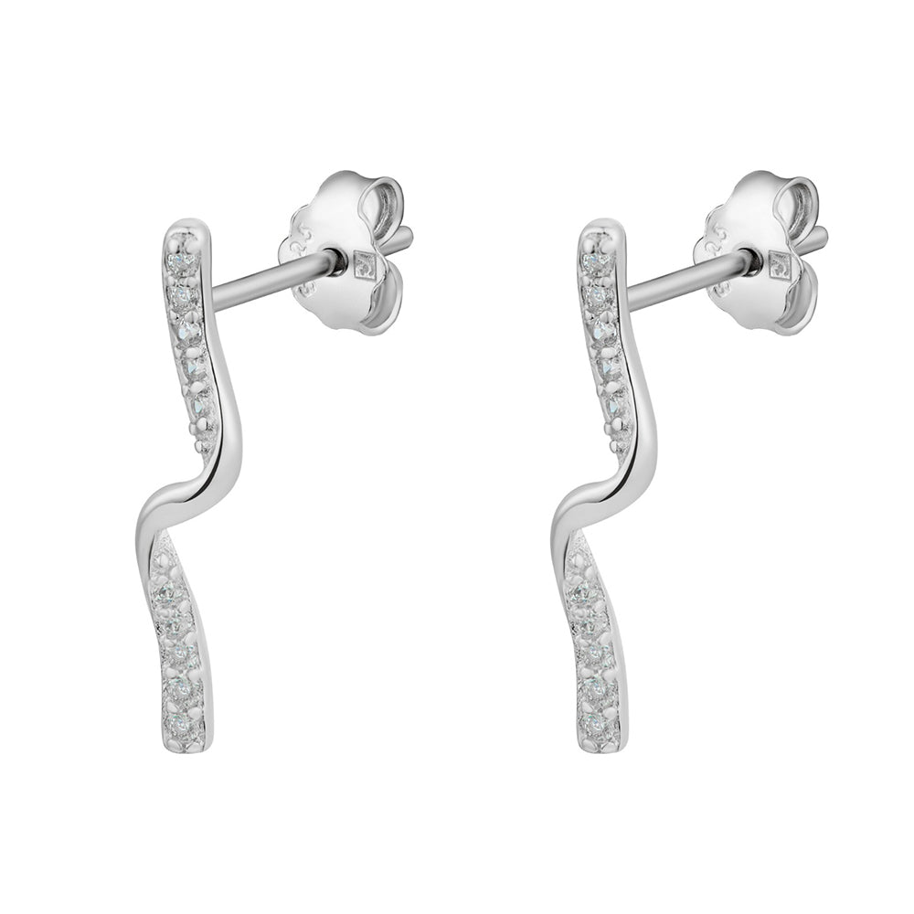 Brincos Raio com Zircónias