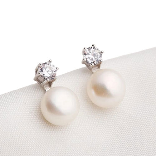 Brincos com Pérola e Zircónia - You Love You Jewlery