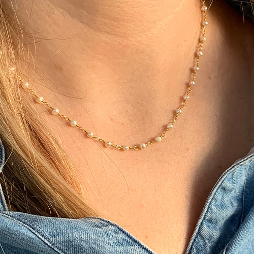 Colar com Contas em Pérolas - You Love You Jewlery