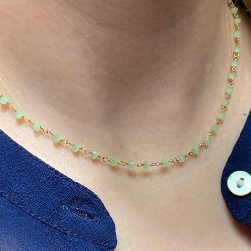 Colar com Contas em Prata de Lei - You Love You Jewlery