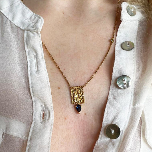 Escapulário com Apontamentos em Pedras Naturais - You Love You Jewlery