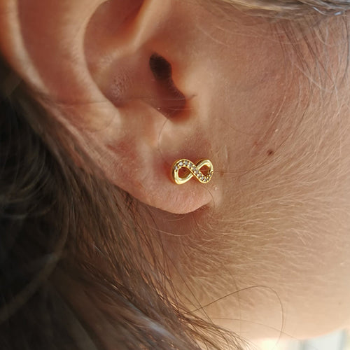 Brincos Infinito com Zircónias - You Love You Jewlery