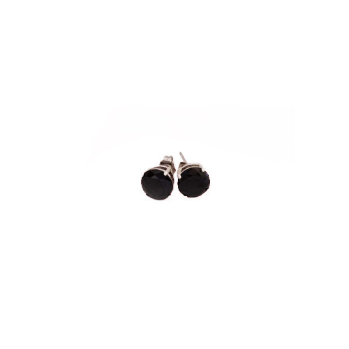 Brincos Prata e Zircónia Preta - You Love You Jewlery