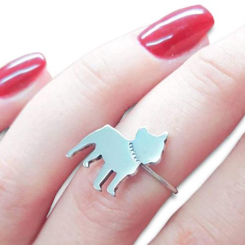 Anel com Cão em Prata - You Love You Jewlery