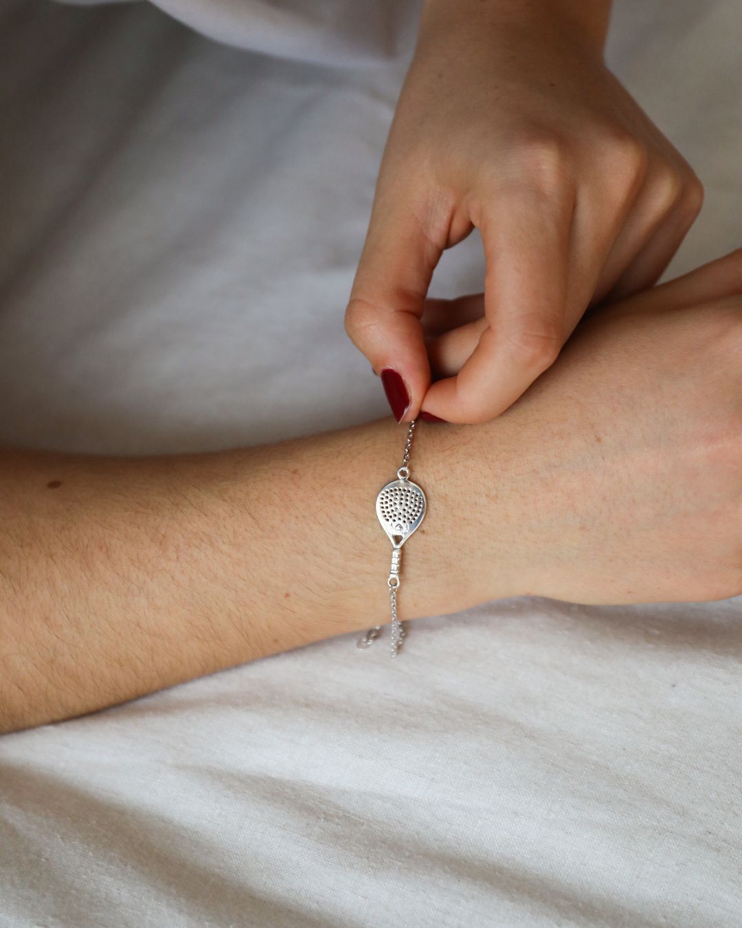 Pulseira Raquete de Padel em Prata de Lei - Peça Exclusiva