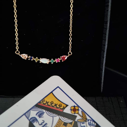 Colar com Pedras Naturais de Cor - You Love You Jewlery