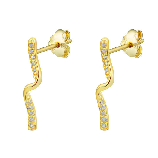 Brincos Raio com Zircónias