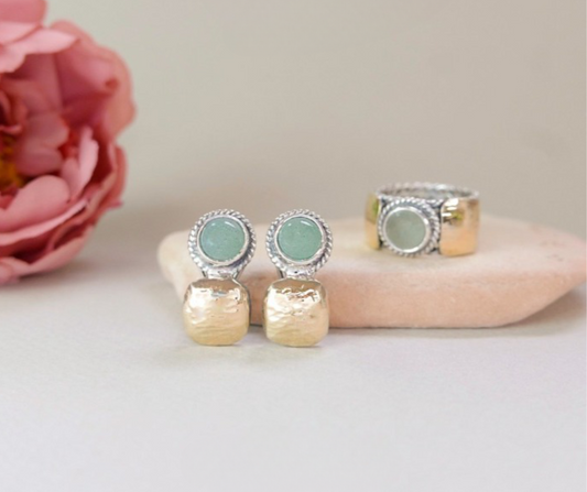 Conjunto em Prata de Lei e Ouro de 9k